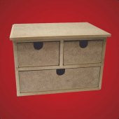 Akt066 Artebella Ahşap Mdf Çekmeceli Kutu 21x16x15cm - 1