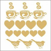 7329g Artebella Gold Transfer 16 x 16 Cm - 1