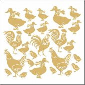 7322g Artebella Gold Transfer 16 x 16 Cm - 1