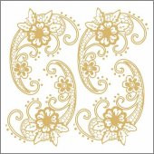 7304g Artebella Gold Transfer 16 x 16 Cm - 1