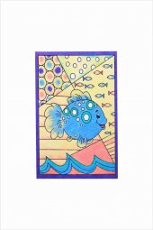 08 I Ahşap Çerçeveli Mandala Tuval Boyama Seti + 6 Yaş 20x30 cm - 7