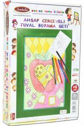 11 I Ahşap Çerçeveli Mandala Tuval Boyama Seti + 6 Yaş 20x30 cm - 4
