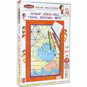 08 I Ahşap Çerçeveli Mandala Tuval Boyama Seti + 6 Yaş 20x30 cm - 1
