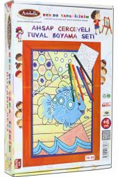 08 I Ahşap Çerçeveli Mandala Tuval Boyama Seti + 6 Yaş 20x30 cm - 4