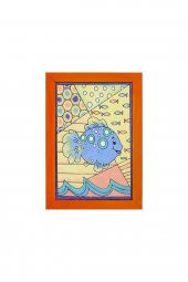 08 I Ahşap Çerçeveli Mandala Tuval Boyama Seti + 6 Yaş 20x30 cm - 6