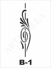 B-1  Artebella Stencil 10x20 Cm - 1