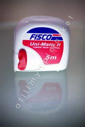 Fisco Şerit Metre 5 Metre Kilitli Askılı 16 mm Uni-matic II - 2
