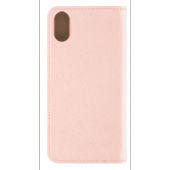 LA VIE iPhone X/XS Fashion Folio Gizli Mıknatıslı Kapaklı Kılıf Pembe - 4