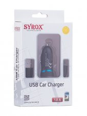 Syrox C28 Araç Şarj Aleti Micro USB Kablo Set 1.0A Beyaz - 2