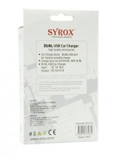 Syrox C32 Metal Araç İçi Şarj Adaptörü ve Micro USB Kablo Set 3.1A Füme - 2