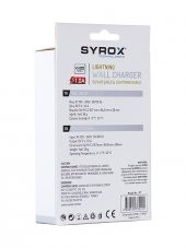 Syrox J17 iPhone Lightning Kablolu Şarj Aleti Set 1.0A Beyaz - 2
