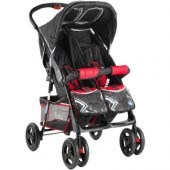 Babyhope P-L İkiz Bebek Arabası - Kırmızı Siyah - 1