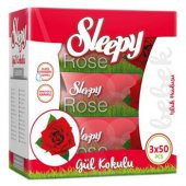 Sleepy Gül Kokulu Kapaklı Islak Mendil 3x50 Adet - 1