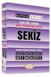 2016 KPSS Lise-Önlisans Genel Yetenek-Genel Kültür Sekiz Deneme Sınavı - 1