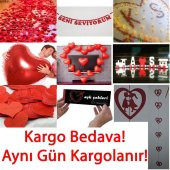 14 Şubat Sevgililer Günü Romantik İlginç Süpriz Hazırlık Süs Seti - 1