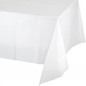 1 Adet Beyaz Düz Masa Örtüsü, 137x274 cm Doğum Günü Partisi Ucuz - 2