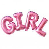 Pembe Girl Yazılı Folyo Balon, Kız Doğum Odası, Cinsiyet Partisi - 3