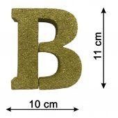 1 Ad 3D Gold Simli Strafor Köpük Harfler Kutu Yazı Rakam Süsleme - 3