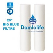 Big Blue 20 Inç Jumbo Boy 5 Micron Sediment Elyaf Spun Filtre - 1