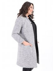 Büyük Beden Siri Kaban Gri Menanj - 2