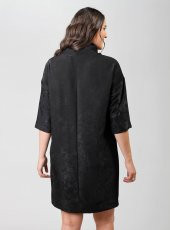 Büyük Beden V&P 005 Elbise Siyah - 2