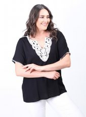 Büyük Beden Victory Bluz Siyah - 2