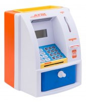 ATM Para Çekme Yatırma Makinesi Oyuncak Sesli ve Işıklı Gerçekçi Görünüm ve Kullanım Eğitici Oyuncak - 1
