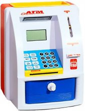 ATM Para Çekme Yatırma Makinesi Oyuncak Sesli ve Işıklı Gerçekçi Görünüm ve Kullanım Eğitici Oyuncak - 3