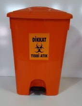 TIBBİ ATIK KOVASI 85 LT PEDALLI TEKERLEKLİ - 2