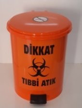 TIBBİ ATIK KOVASI PEDALI 10 LT ÜCRETSİZ KARGO - 1