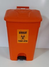 TIBBİ ATIK KOVASI 85 LT PEDALLI TEKERLEKLİ - 5