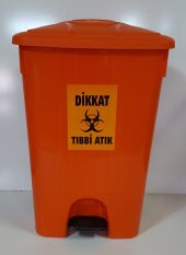 TIBBİ ATIK KOVASI 85 LT PEDALLI TEKERLEKLİ - 6