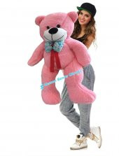 Oyuncak Ayı Peluş Ayı 75 Cm Romantik Ayıcık Uyku Arkadaşım Pembe Ayı Tam Sarılmalık Sevimli - 7
