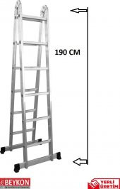 6''6 BASAMAKLI TEK KIRMA  ALÜMİNYUM KATLANABİLİR MERDİVEN - 1