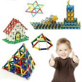 Manyetik Lego Seti 60 Parça Mıknatıslı Lego Set Çubuk Lego Mganet Lego Maagnetic Lego - 1