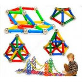 Manyetik Lego Seti 60 Parça Mıknatıslı Lego Set Çubuk Lego Mganet Lego Maagnetic Lego - 3
