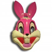 1 Adet Pembe Tavşan Yüz Maskesi, Bugs Bunny Hayvan Maske - 1