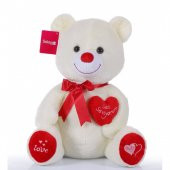 ŞOK FİYAT+ 5 RENK SEÇENEĞİ Peluş Ayı Seni Seviyorum Kalp Yastıklı Oyuncak Ayıcık 50 Cm - 1
