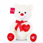 ŞOK FİYAT+ 5 RENK SEÇENEĞİ Peluş Ayı Seni Seviyorum Kalp Yastıklı Oyuncak Ayıcık 50 Cm - 4
