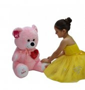 ŞOK FİYAT+ 5 RENK SEÇENEĞİ Peluş Ayı Seni Seviyorum Kalp Yastıklı Oyuncak Ayıcık 50 Cm - 9