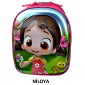 Niloya Anaokulu Çocuk Sırt Çantası Okul Çanta Kırmızı Maske Hediy - 1