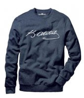 Tshirthane Atatürk imza Erkek Uzun Kollu Bisiklet Yaka Sweatshirt Sweatshirt Uzunkollu - 3