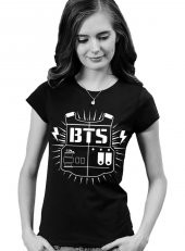 Tshirthane BTS Siyah tshirt   Kadın Tişört - 1