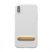 Baseus Kickstand iPhone X Beyaz Kılıf Arka Koruyucu Kapak - 1