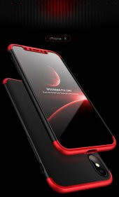 iPhone X Kılıf 360 Ön Arka Kapak Full Koruma + Özel Kırılmaz Cam Ekran Koruyucu - 3