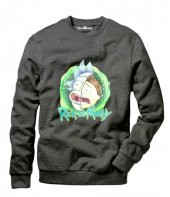 Tshirthane Rick and Morty Sweatshirt Uzunkollu - 2