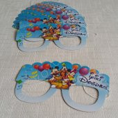 Mickey Mouse Karton Gözlük Maske 10 lu - 1