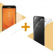 FitCase Samsung Galaxy A5 2017 Cam Ekran Koruyucu + Şeffaf Silikon Kılıf - 1