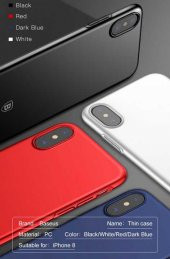 Apple iPhone X Kılıf Baseus Thin Arka Kapak Kılıf - 3