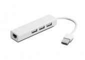 S-link SL-U602 Usb 2.0*3 Port Hub + RJ45 Ethernet Çevirici - 1